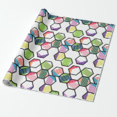 Threaded Hexagons Geschenkpapier (Ungerollt)
