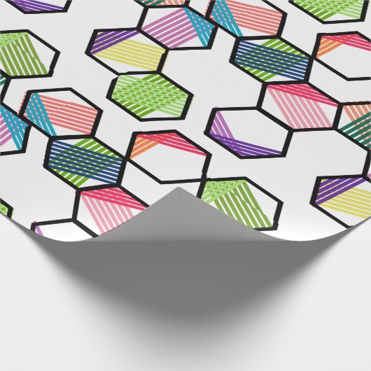 Threaded Hexagons Geschenkpapier (Ecke)