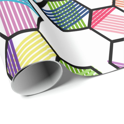 Threaded Hexagons Geschenkpapier (Rolleneckpunkt)