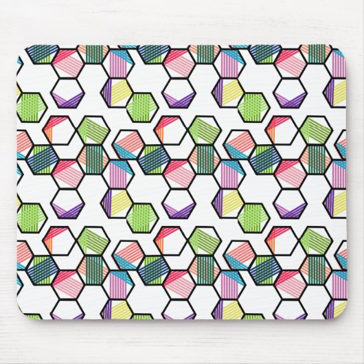 Threaded Hexagons Mousepad (Vorne)