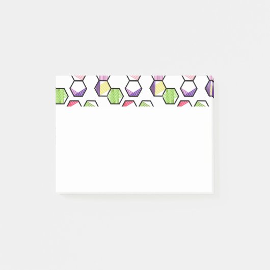 Threaded Hexagons Post-it Klebezettel (Vorderseite)