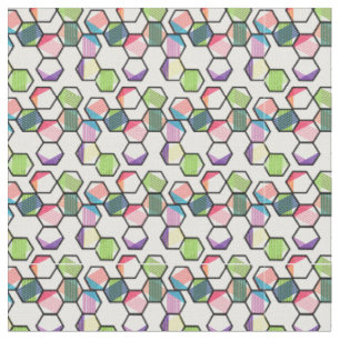 Threaded Hexagons Stoff