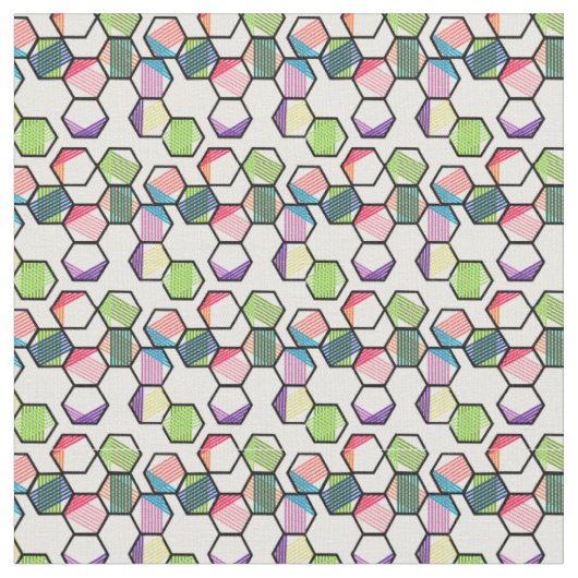 Threaded Hexagons Stoff (Nahaufnahme)