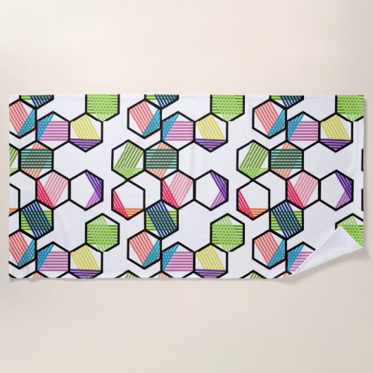 Threaded Hexagons Strandtuch (Vorderseite)