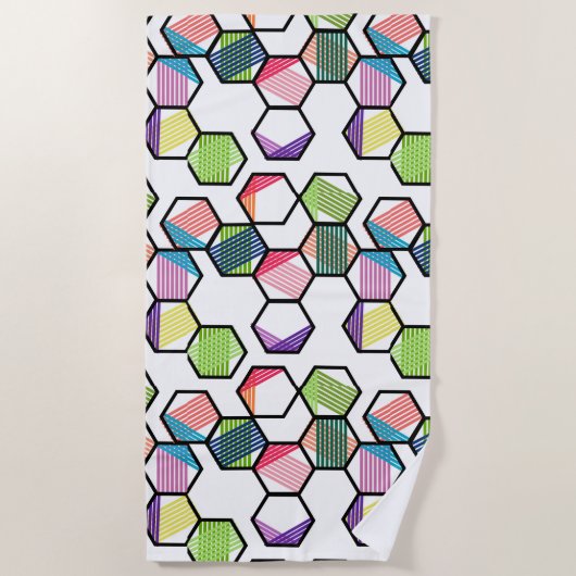 Threaded Hexagons Strandtuch (Vorderseite)