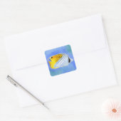 Threadfin-Schmetterlingsfisch Quadratischer Aufkleber (Umschlag)