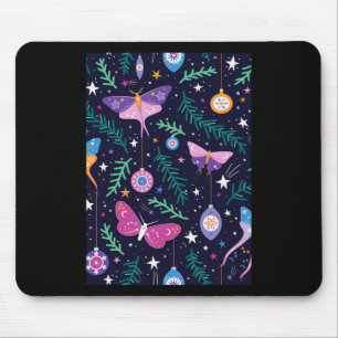 Threadless Carly Watts Weihnachtsmotten Grafik Mousepad