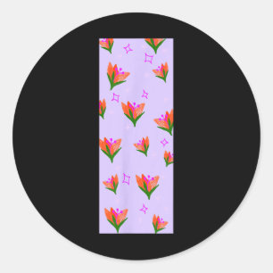 Threadless Floresta Mondblumen Yoga-Matte Grafik Runder Aufkleber