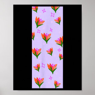 Threadless Floresta Mondblumen-Yogamatten-Grafik Poster