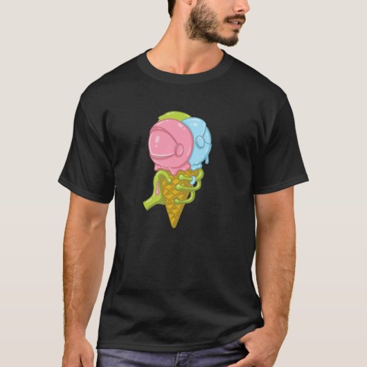Threadless Gotoup Weltraum Eiscreme Grafik T-Shirt (Vorderseite)