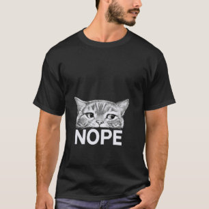 Threadless Laura Graves Nope Katze Auf Schwarzem G T-Shirt