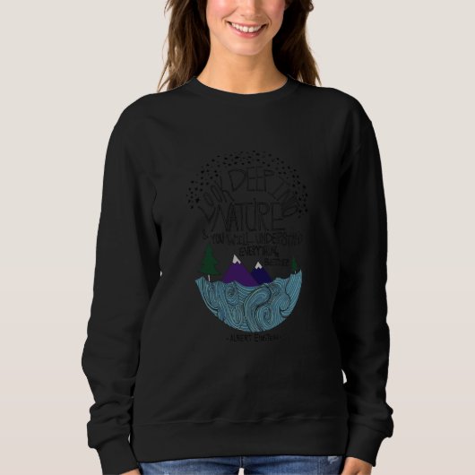 Threadless Leah Flores Einstein Nature Graphic Sweatshirt (Vorderseite)