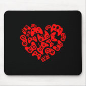 Threadrock Videospieler Herz der Controller  Mousepad (Vorne)