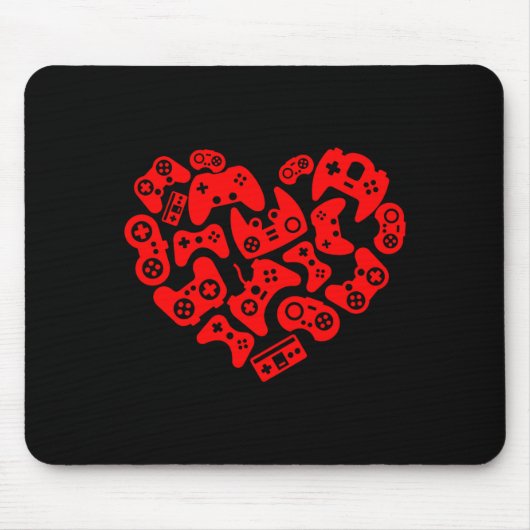 Threadrock Videospieler Herz der Controller  Mousepad (Vorne)