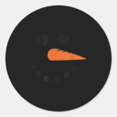 Threadrock Winter Snowman Face - Uni-adults, Uni-k Runder Aufkleber (Vorderseite)