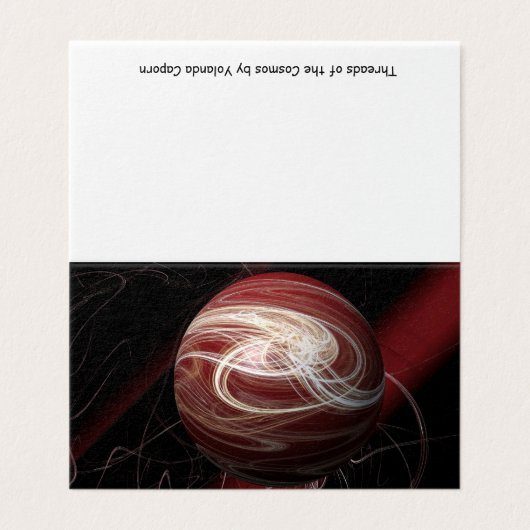 Threads der Kosmos-Blank-Grußkarte (Außenseite Aufgefaltet)