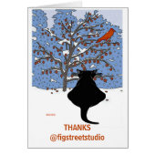 Threads mit schwarzer Katze, Text bearbeiten (Vorne)