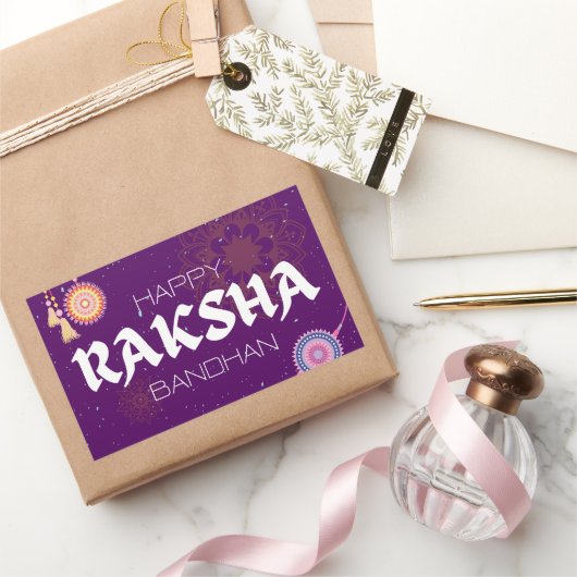 Threads of Love – Raksha Bandhan Celebration Rechteckiger Aufkleber (Schenken)