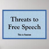Threats to Free Speech Poster (Vorne)
