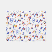 Thredbo Australia Ski Snowboard Muster Fleecedecke (Vorderseite (Horizontal))