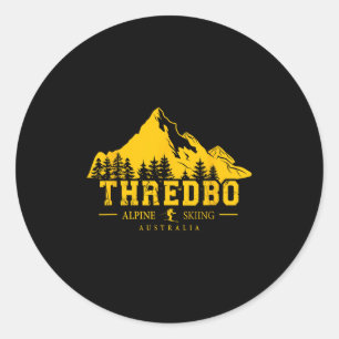 Thredbo Snowy Mountains Australien Skiort Souve Runder Aufkleber