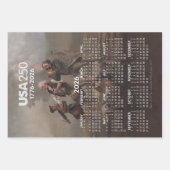 Three 2026 Calendars Celebrating USA 250 america's Geschenkpapier Set (Vorderseite 2)