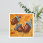 Three Acorns Karte (Stehend Vorderseite)