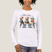 THREE ADORABLE MERRY CATMAS  CATS Tri-Blend SHIRT (Vorderseite)