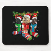 Three American Er Spaniels In Christmas Socks Mousepad (Vorne)