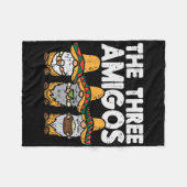 Three Amigos Mexican Gnomes Niedlich Cinco De Mayo Fleecedecke (Vorderseite (Horizontal))