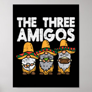 Three Amigos Mexican Gnomes Niedlich Cinco De Mayo Poster