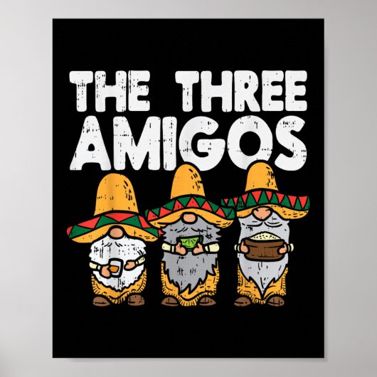 Three Amigos Mexican Gnomes Niedlich Cinco De Mayo Poster (Vorne)