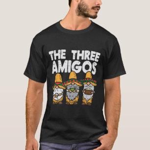 Three Amigos Mexican Gnomes Niedlich Cinco De Mayo T-Shirt