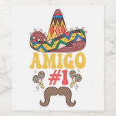 Three Amigos Mexiko Funny Matching Cinco De Mayo Weinetikett (Einzelnes Label)