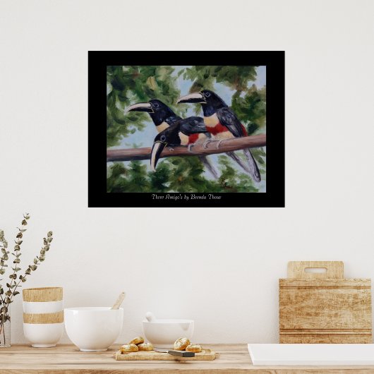 Three Amigos Toucan Poster Print (Küche)