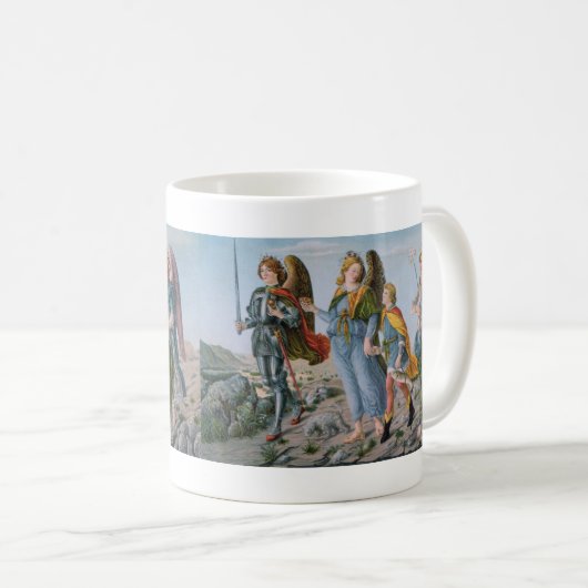 Three Archangels und Tobias (M 017) Kaffeetasse (VorderseiteRechts)