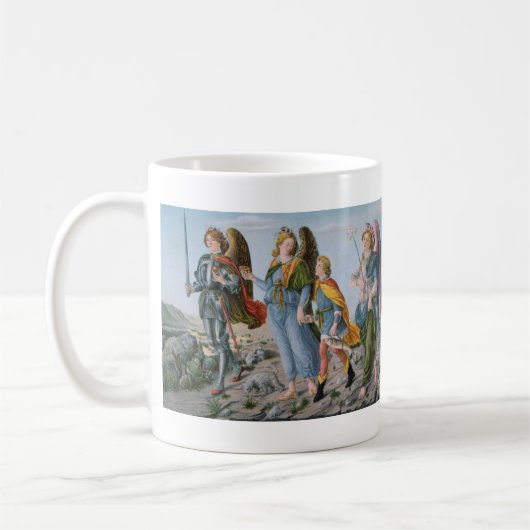 Three Archangels und Tobias (M 017) Kaffeetasse (Links)