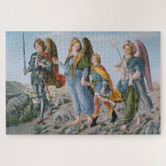 Three Archangels und Tobias (M 017) Puzzle (Horizontal)