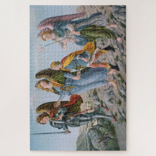 Three Archangels und Tobias (M 017) Puzzle (Vertikal)