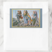 Three Archangels und Tobias (M 017) Rechteckiger Aufkleber (Tasche)