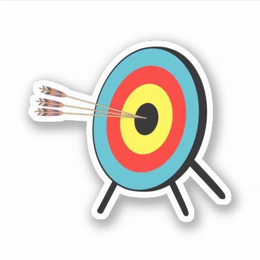 Three Arrow Bullseye Aufkleber (Vorderseite)