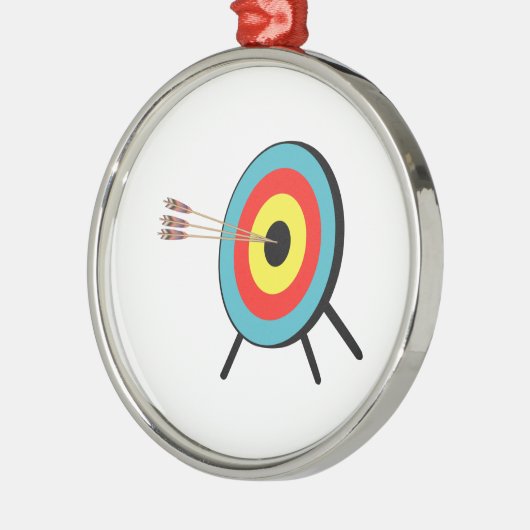 Three Arrow Bullseye Ornament Aus Metall (Links)