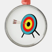 Three Arrow Bullseye Ornament Aus Metall (Vorne)