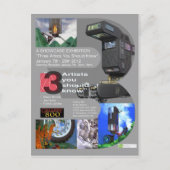 "Three Artists you should know"" Showcase Postkarte (Vorderseite)