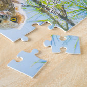 Three Baby Great Horned Owls Wildlife Fotografy Puzzle (Seite)