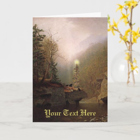 Three Bears Forest Christmas Karte (Gelbe Blume)