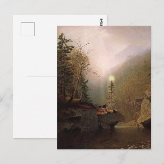 Three Bears Forest Weihnachten Postkarte (Vorne/Hinten)