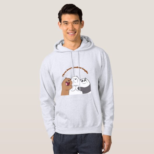 Three Bears Fun – Cute Clothing Design Hoodie (Vorne ganz)