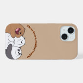 Three Bears Hug Phone Case iPhone 15 Hülle (Rückseite (Horizontal))