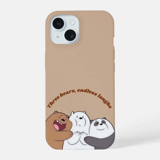 Three Bears Hug Phone Case iPhone 15 Hülle (Rückseite)